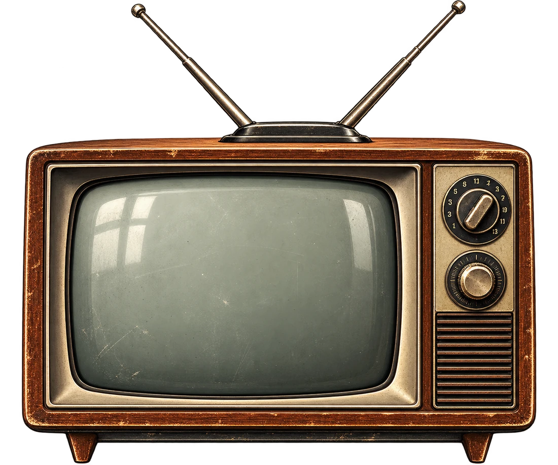 The same television, fixed and working
