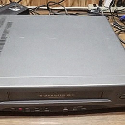 Top-down view of a VCR unit opened for service